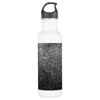 Elegant Faux Black Glitter 710 Ml Water Bottle