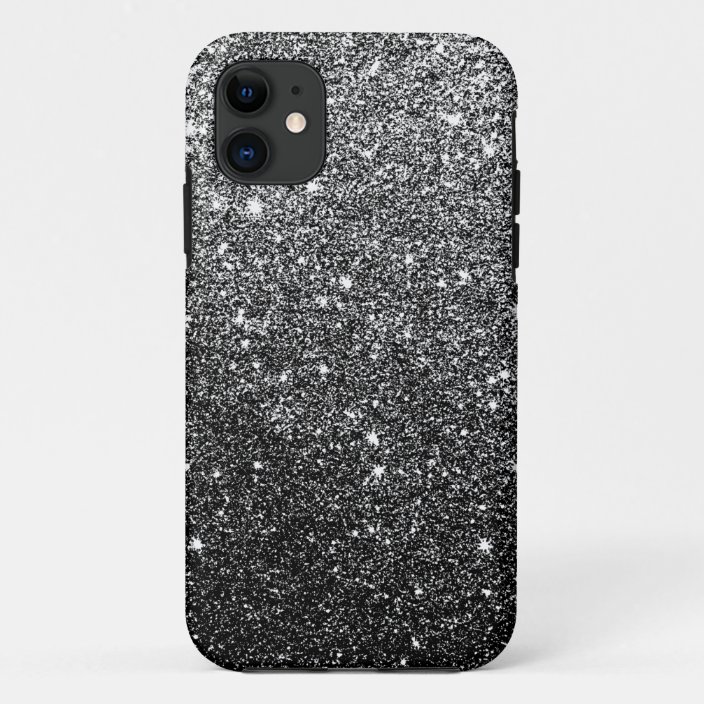 Elegant Faux Black Glitter CaseMate iPhone Case Zazzle.co.uk
