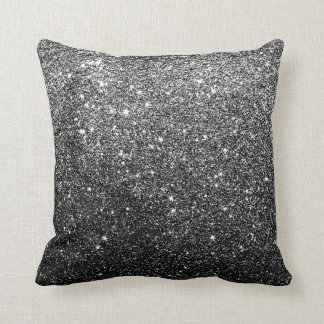 Elegant Faux Black Glitter Cushion