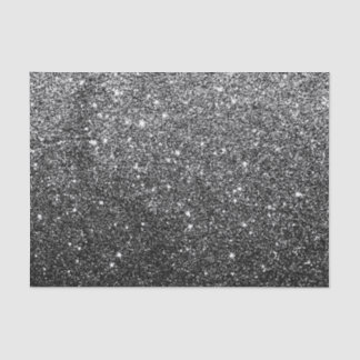 Elegant Faux Black Glitter Tissue Paper