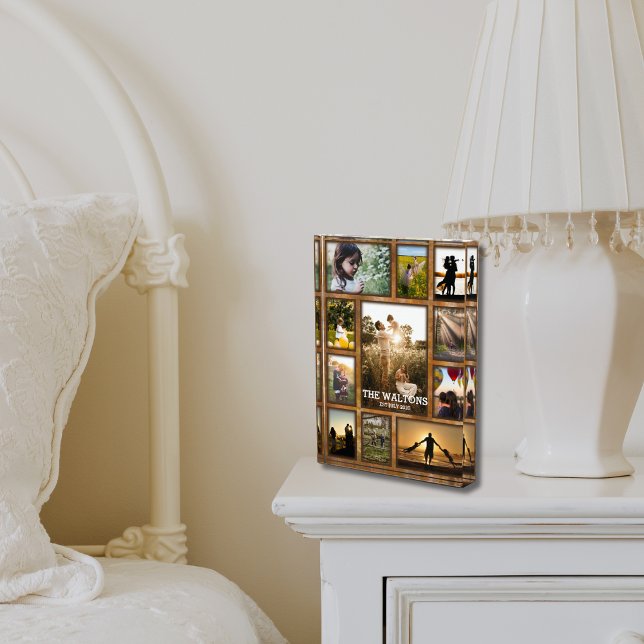 Elegant Faux Bronze Frame Photo Collage Block (Creator Uploaded)