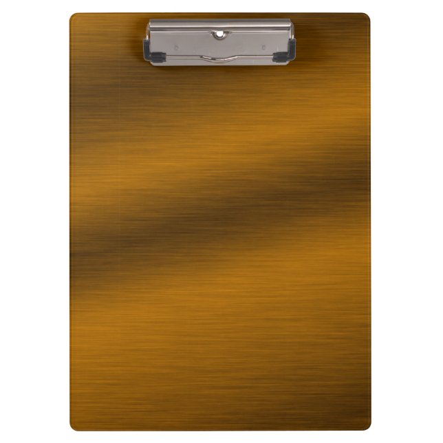 Elegant Faux Brushed Bronze Clipboard (Front)