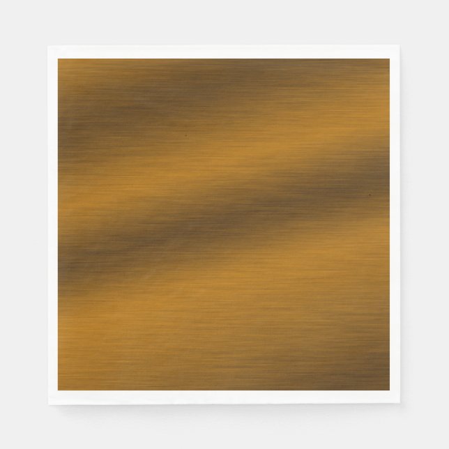 Elegant Faux Brushed Bronze Napkin (Front)