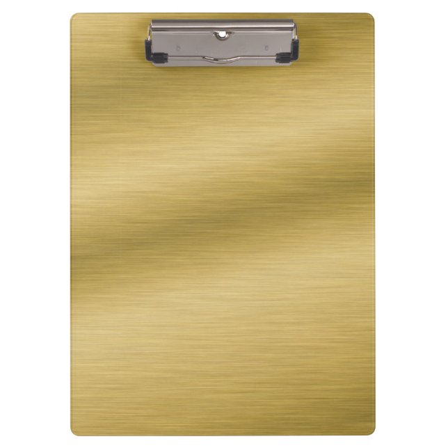 Elegant Faux Brushed Gold  Artwork Clipboard (Front)