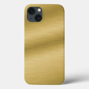 Elegant Faux Brushed Gold iPhone 13 Case