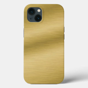 Elegant Faux Brushed Gold iPhone 13 Case