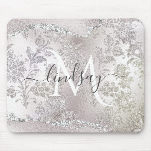 Elegant Faux Foil Monogram Mouse Mat