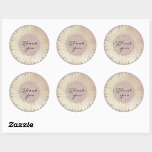 elegant faux foil sunflower design classic round s classic round sticker