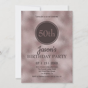 Elegant Faux Glitter Birthday Invitation