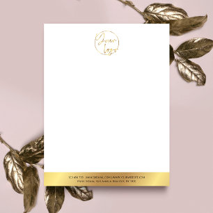 Elegant Faux Gold Company Logo Luxury Business Custom Letterhead