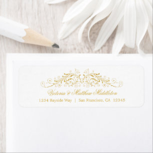 Elegant Faux Gold Flourish