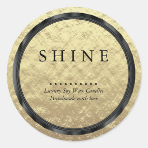 Elegant Faux Gold Foil and Black Labels