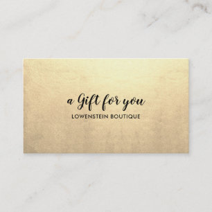 Elegant Faux Gold Foil Gift Certificate