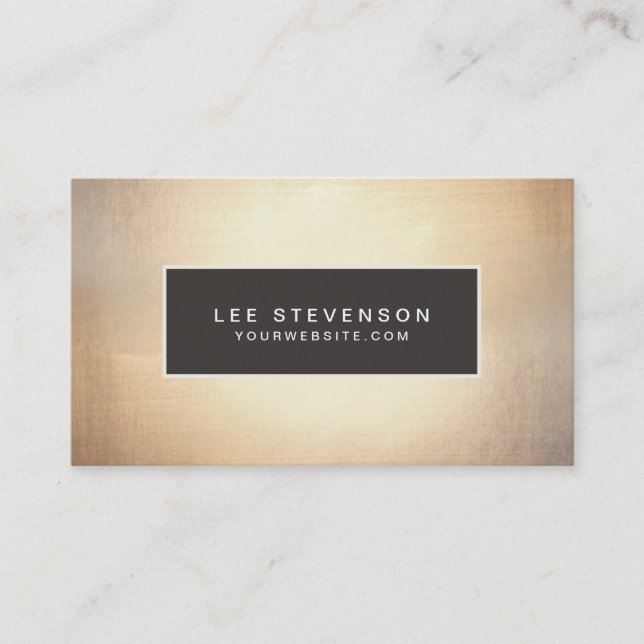 Elegant Faux Gold Foil Luxurious Vintage Business Card (Front)