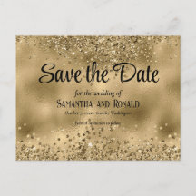 Elegant Faux Gold Glitter and Foil Wedding