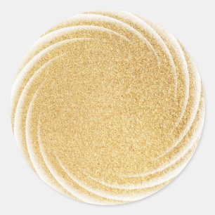 Elegant Faux Gold Glitter Blank Template Glamour Classic Round Sticker