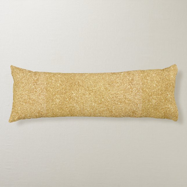 Elegant Faux Gold Glitter Body Cushion (Front)
