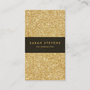 Elegant Faux Gold Glitter Business Card