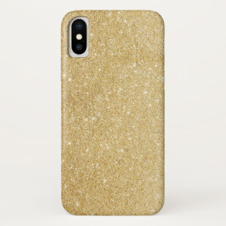 Elegant Faux Gold Glitter iPhone X Case