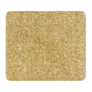 Elegant Faux Gold Glitter Cutting Board