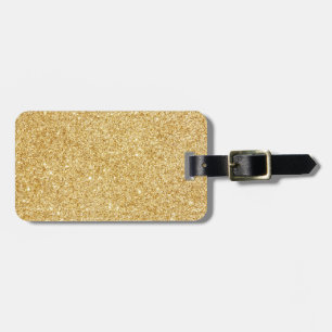 Elegant Faux Gold Glitter Luggage Tag