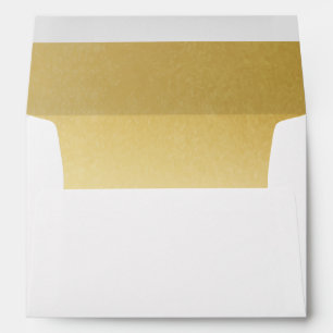 Elegant Faux Gold Glitter Return Address Envelope