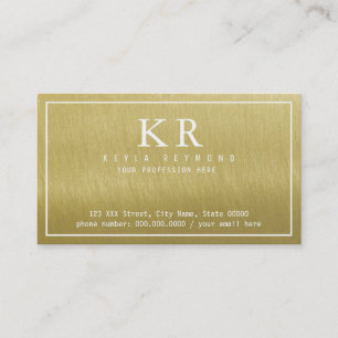 elegant faux gold / golden chic presentation business card