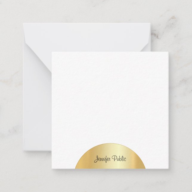Elegant Faux Gold Handwriting Monogram Template (Front)