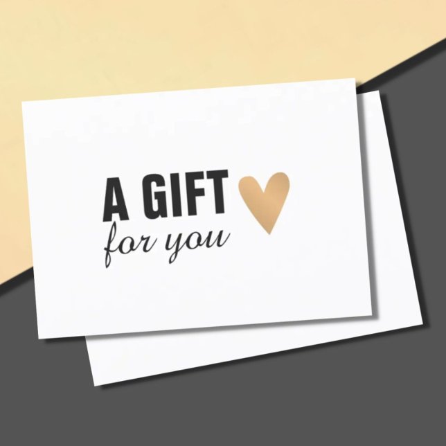 Elegant Faux Gold Heart Beauty Gift Certificate (Creator Uploaded)