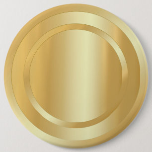 Elegant Faux Gold Look Glamourous Trendy Template 6 Cm Round Badge