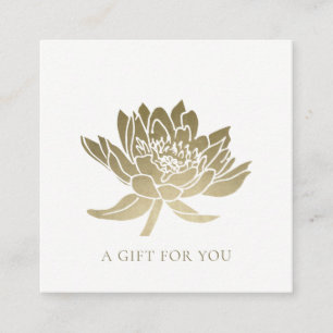 ELEGANT FAUX GOLD LOTUS FLORAL GIFT CERTIFICATE