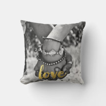 elegant faux gold love writing custom photo