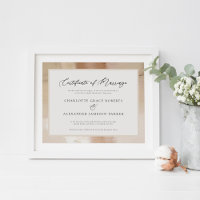 Elegant Faux Gold Marriage Certificate