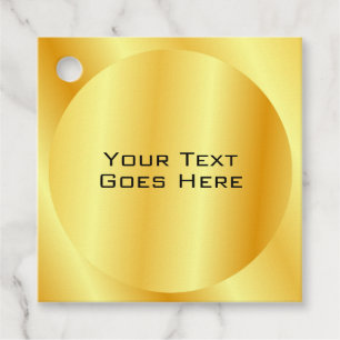 Elegant Faux Gold Metallic Look Add Your Text Favour Tags