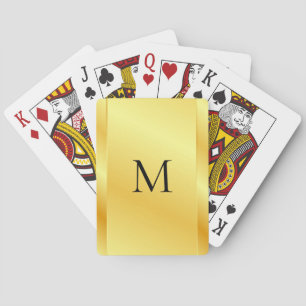 Elegant Faux Gold Metallic Look Blank Template Playing Cards