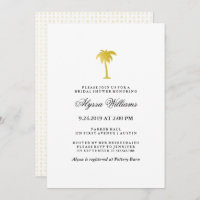 Elegant Faux Gold Palm Tree Bridal Shower