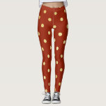 elegant faux gold red polka dots leggings<br><div class="desc">Elegant and modern polka dots design.</div>