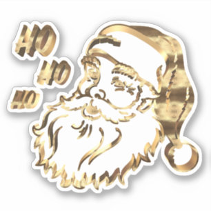Elegant Faux Gold Santa Claus Father Christmas Sti