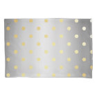 elegant faux gold silver polka dots