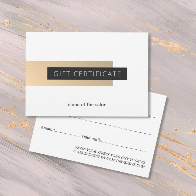 Elegant Faux Gold Stripe White Geometric Beauty (Creator Uploaded)