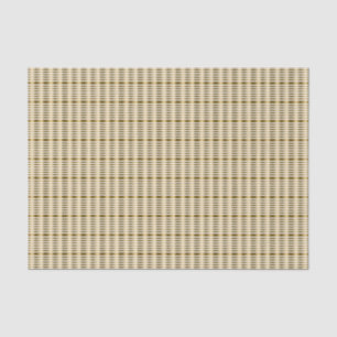 Elegant Faux Gold Stripes On White Background Tissue Paper