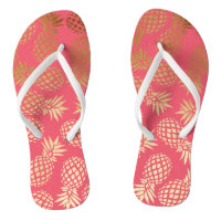 elegant faux gold tropical pineapple pattern