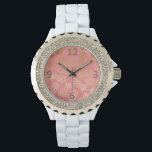 elegant faux gold tropical pineapple pattern watch<br><div class="desc">Trendy and stylish faux gold pineapple pattern. You may customise the background colour.</div>