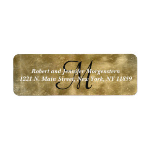 Elegant Faux Golf Foil Monogram Address Labels