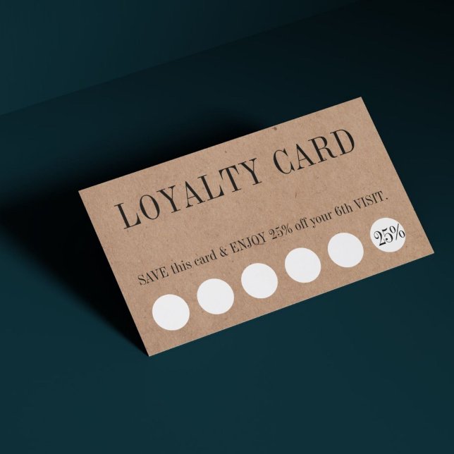 Elegant Faux Kraft White Salon 5+1 Loyalty Card (Creator Uploaded)
