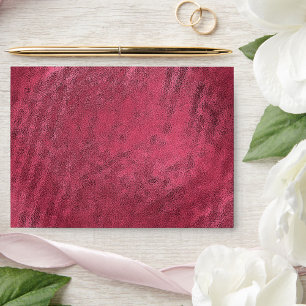 Elegant Faux Metallic Burgundy Design Wedding  Envelope