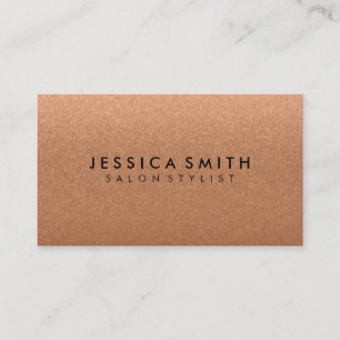 Elegant Faux Metallic Glitter and Black Business Card