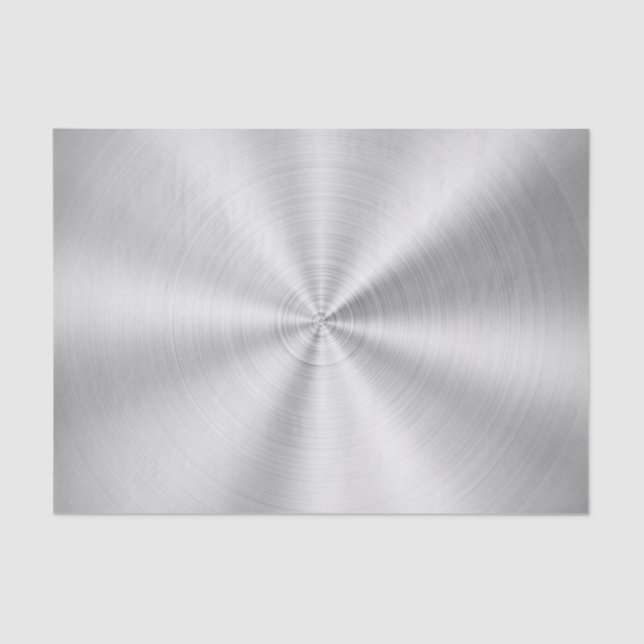 Elegant Faux Metallic Shiny Silver Tissue Paper (Front)