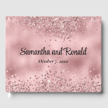Elegant Faux Pink Glitter and Foil Wedding