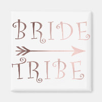 elegant faux rose gold bride tribe design